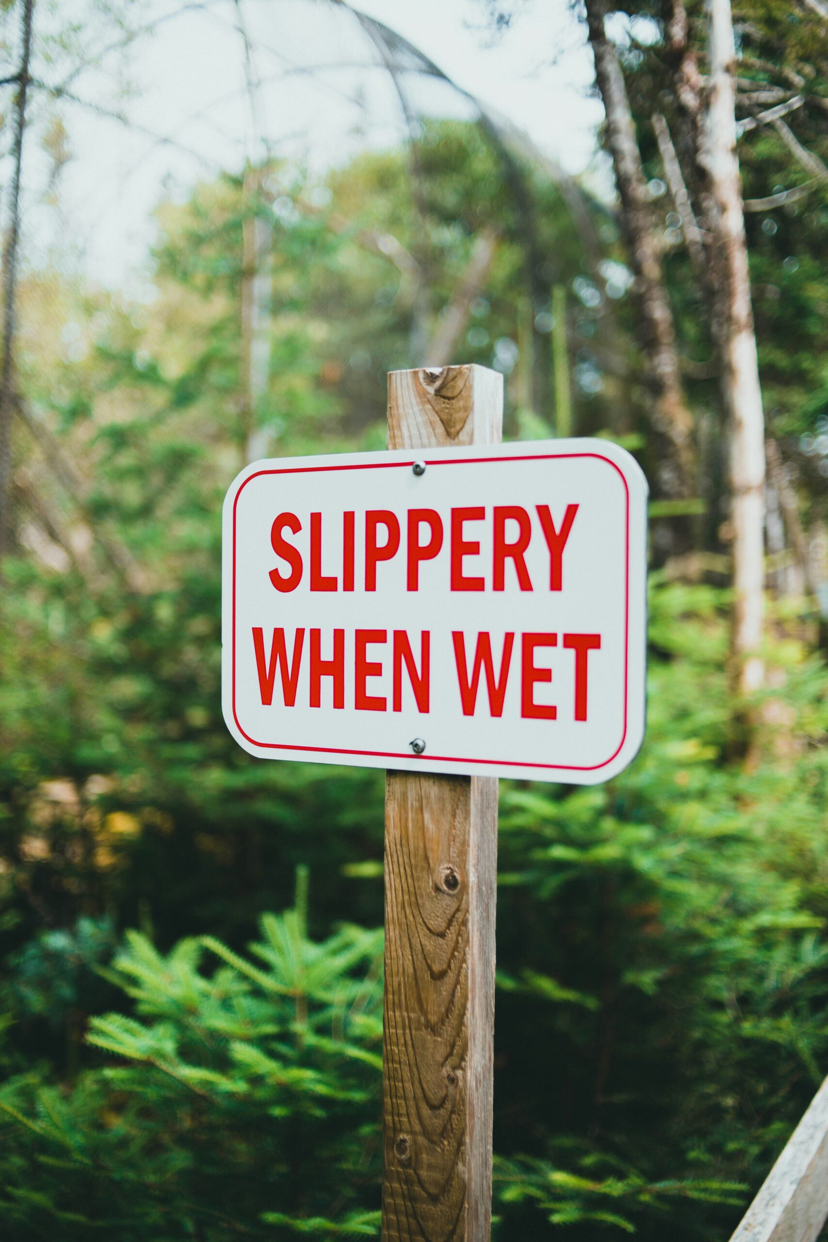 slippery sign