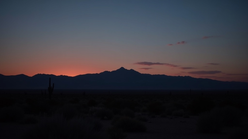 Albuquerque New Mexico desert twilight reflective scene