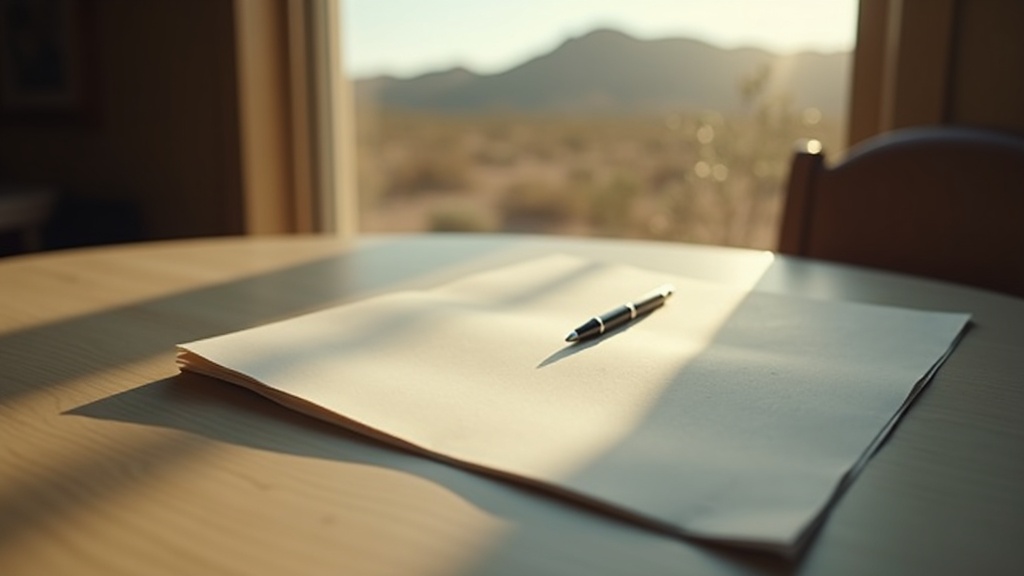 Signed release document on a table representing a closed New Mexico claim