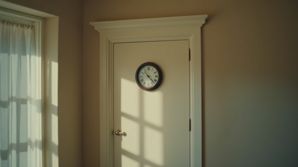 Reloj de pared en una oficina