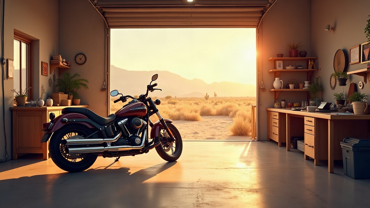 Generic motorcycle awaiting a documented inspection