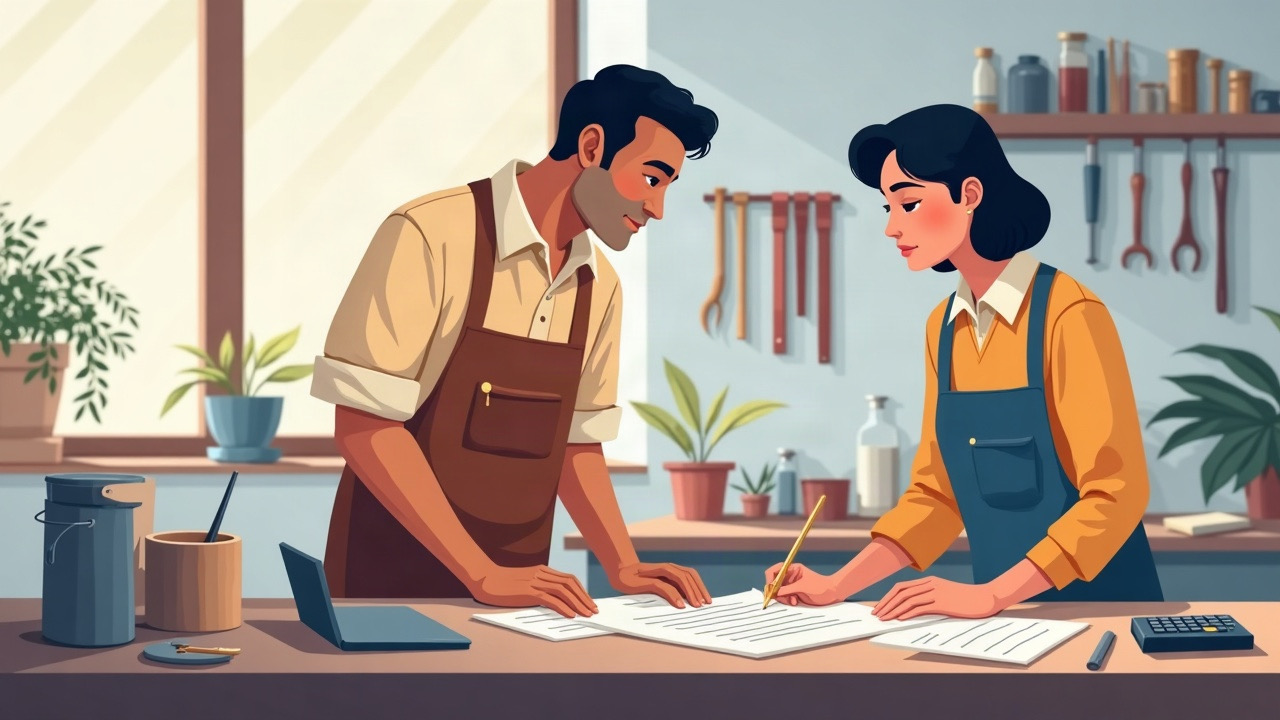 Illustration of business records used to document missed self-employed work